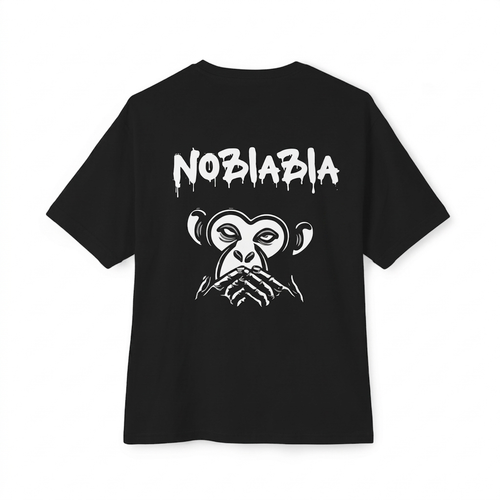 ⁠T-shirt Oversize Boxy "Singe" Noir⁠