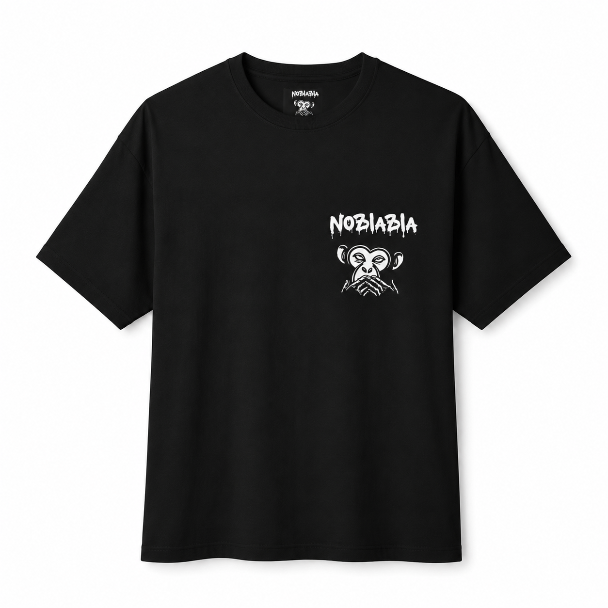 ⁠T-shirt Oversize Boxy "Singe" Noir⁠